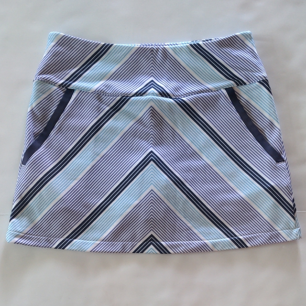 Striped Blue & White Women's Adidas Skort
